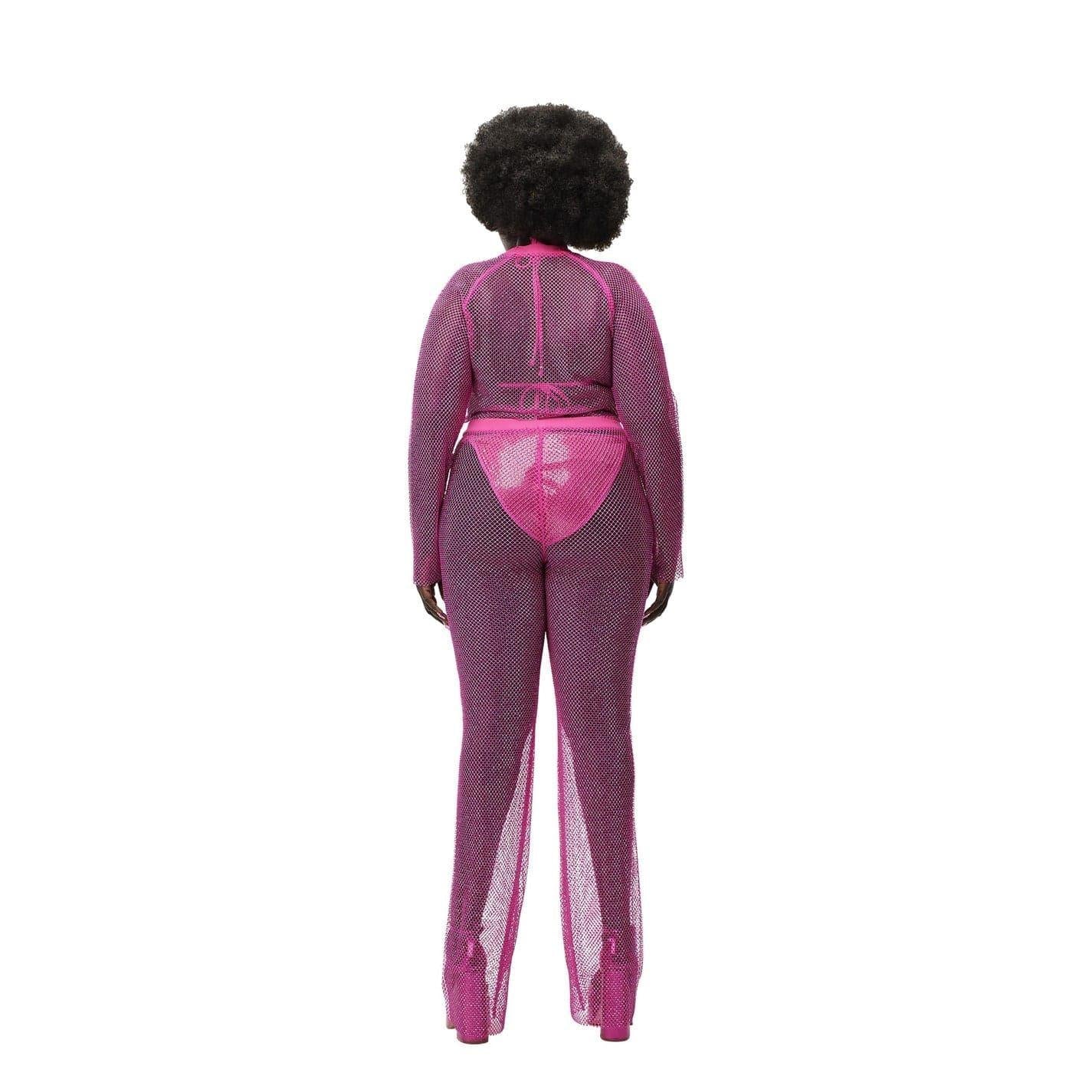 Pink - Back - Adidas Womens-Ladies Ivy Park Trousers