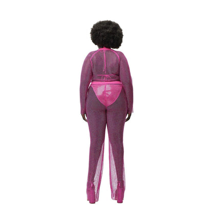 Pink - Back - Adidas Womens-Ladies Ivy Park Trousers
