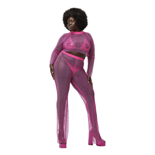 Pink - Front - Adidas Womens-Ladies Ivy Park Trousers