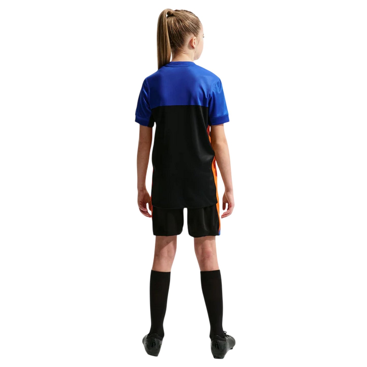Black-Orange - Back - Nike Childrens-Kids 2025-2026 Inter Milan FC Football Shorts