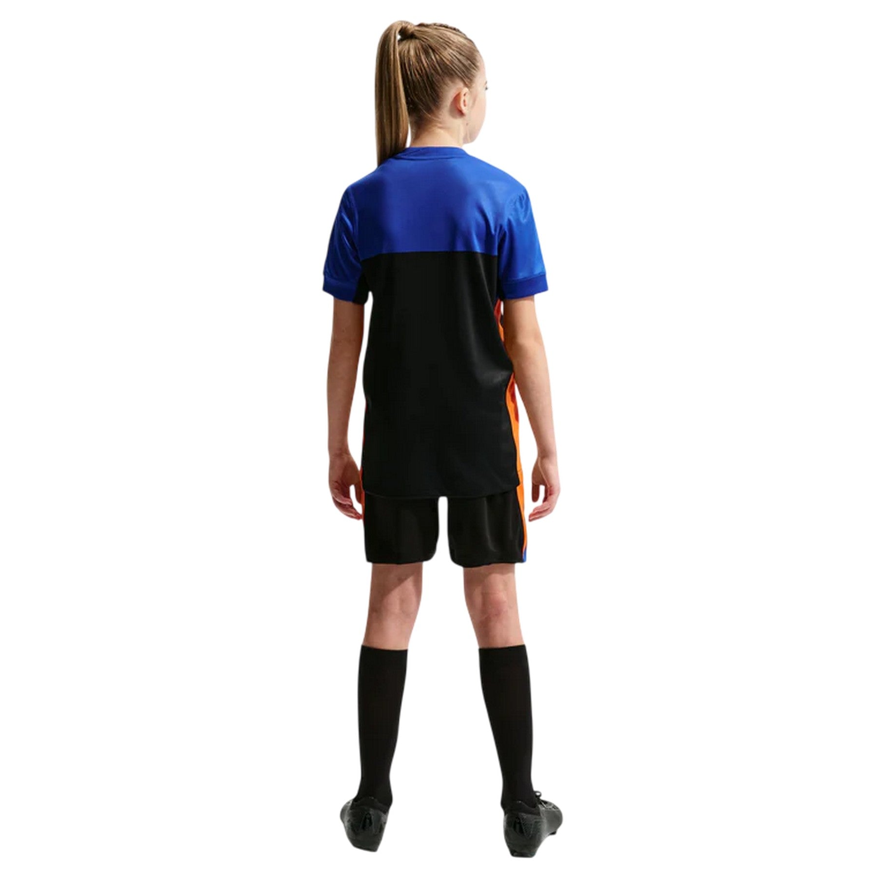 Black-Orange - Back - Nike Childrens-Kids 2025-2026 Inter Milan FC Football Shorts