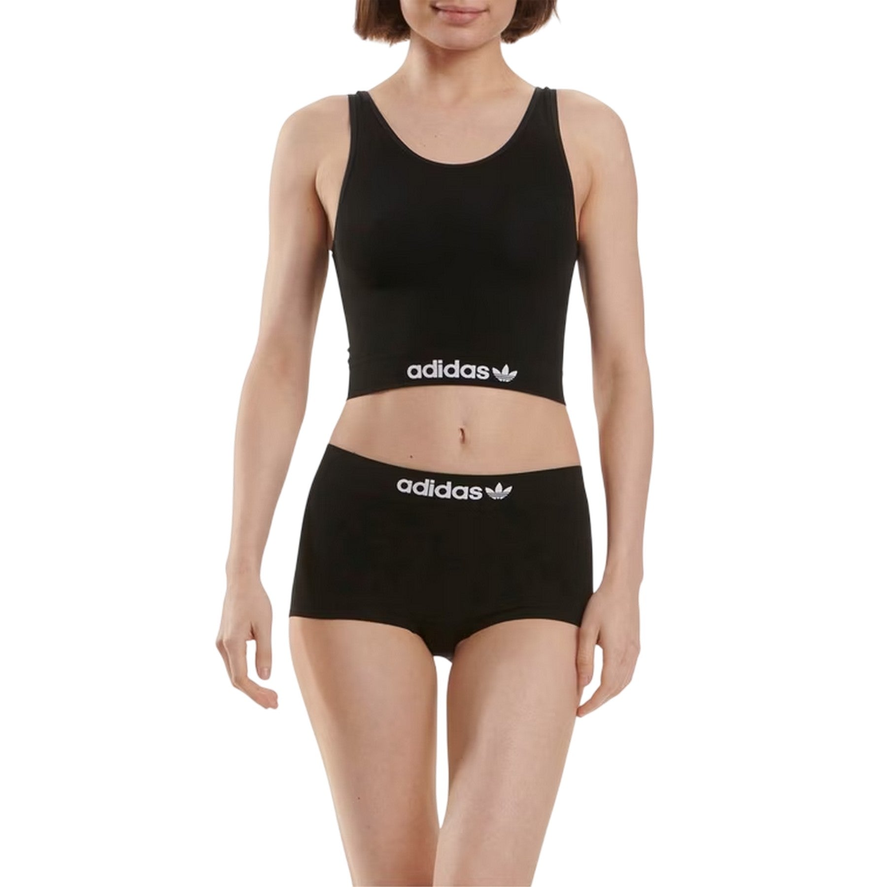 Black - Side - Adidas Womens-Ladies Originals Shorts