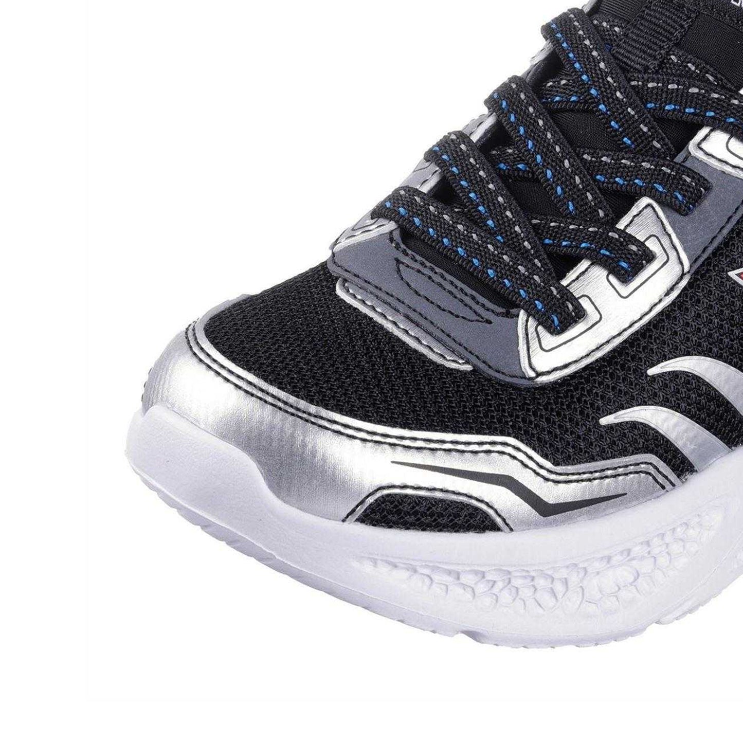 Silver-Black - Side - Skechers Childrens-Kids AirCool Slip-In Trainers