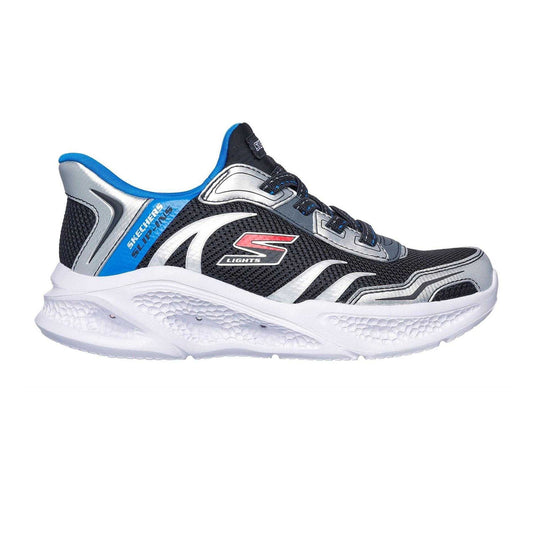 Silver-Black - Front - Skechers Childrens-Kids AirCool Slip-In Trainers