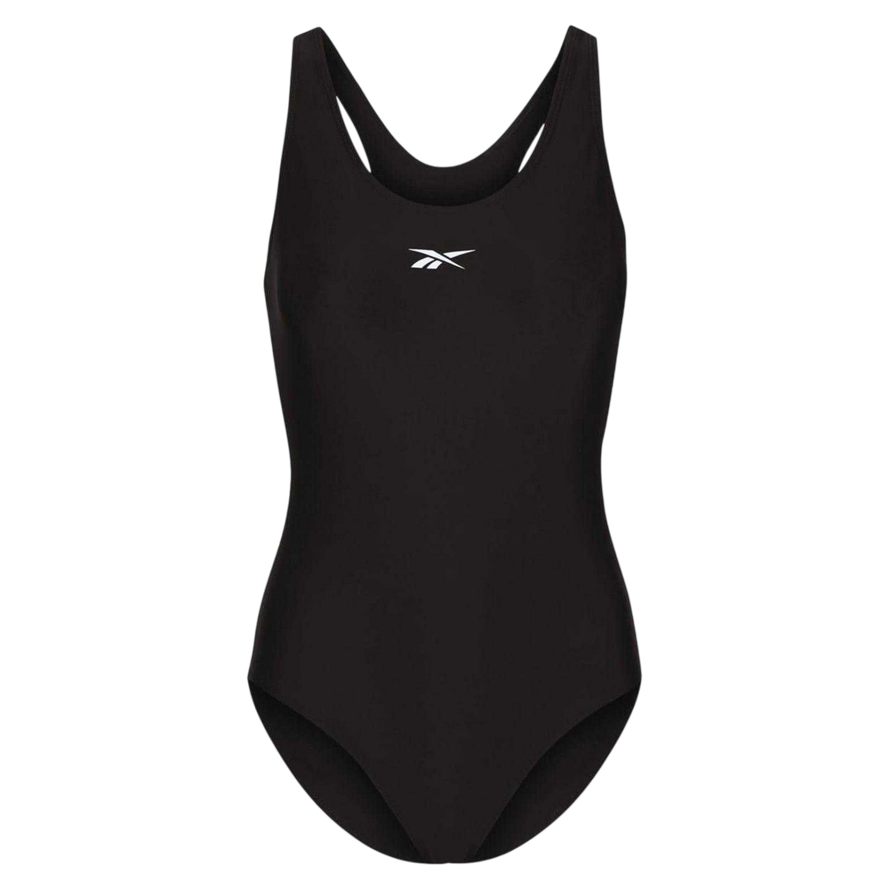 Black - Front - Reebok Womens-Ladies Adelia One Piece Swimsuit