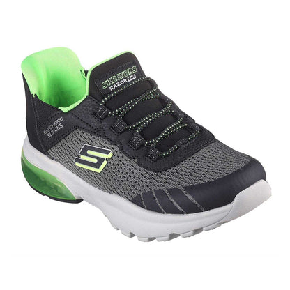 Charcoal-Black - Pack Shot - Skechers Childrens-Kids Razor Air - Hyper-Brisk Slip-In Trainers