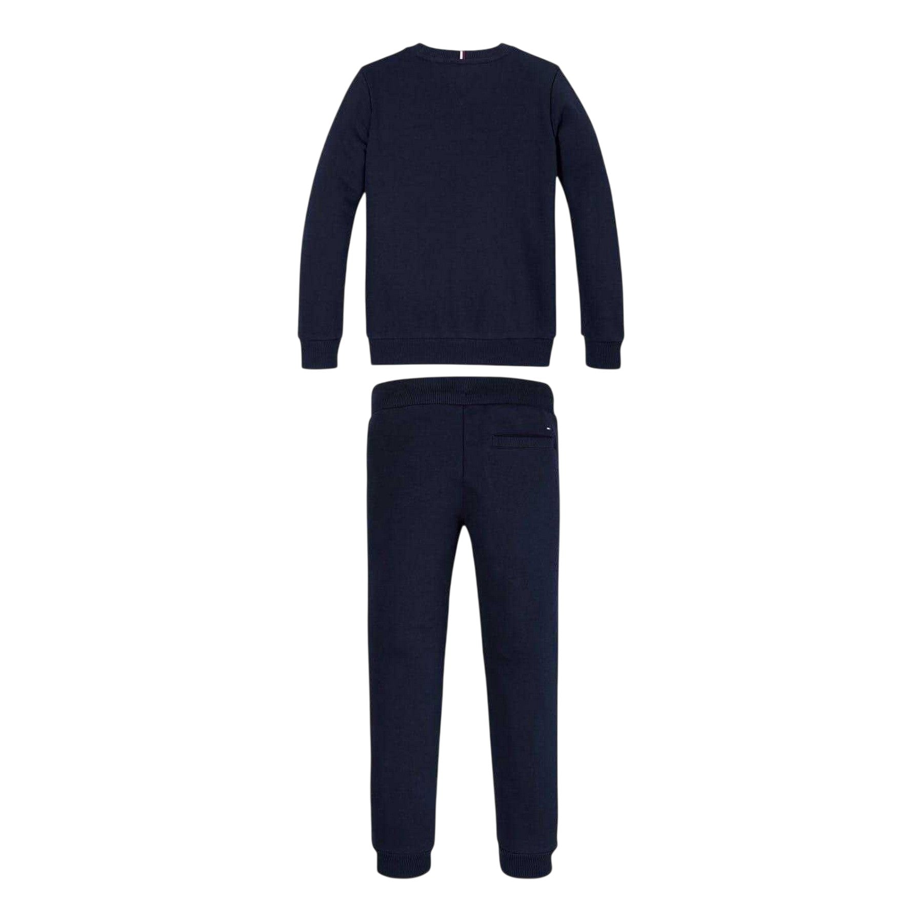 Navy - Back - Tommy Hilfiger Childrens-Kids Logo Crew Neck Co-ord Set