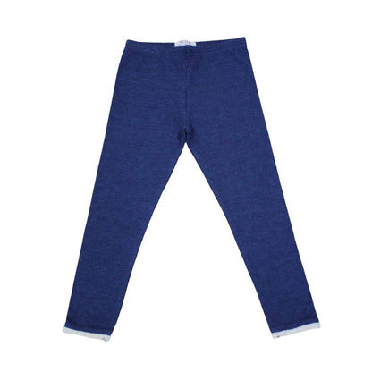 Green-Blue - Side - Hello World Childrens-Kids Daisy Top And Leggings Set