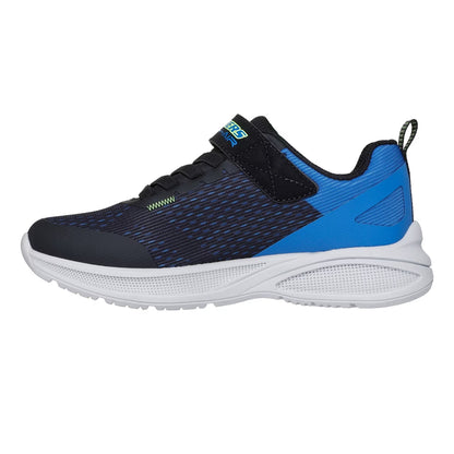 Navy-Lime - Back - Skechers Boys Microspec Max Advance Squad-Pacer Trainers