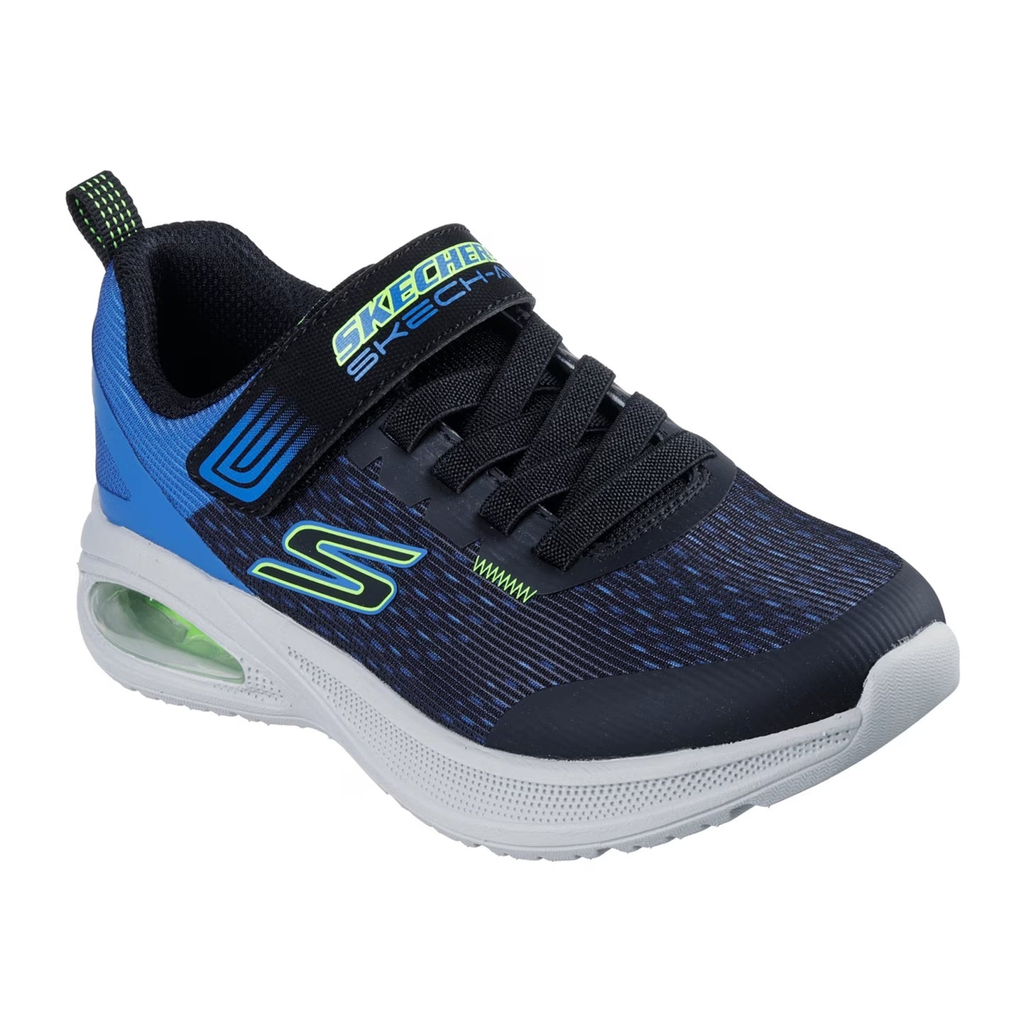 Navy-Lime - Pack Shot - Skechers Boys Microspec Max Advance Squad-Pacer Trainers