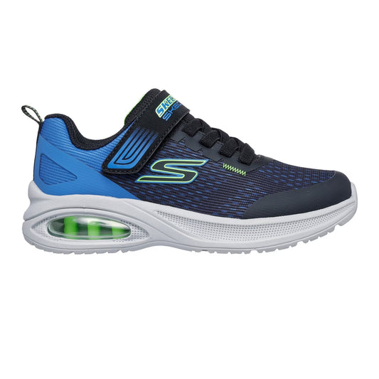 Navy-Lime - Front - Skechers Boys Microspec Max Advance Squad-Pacer Trainers