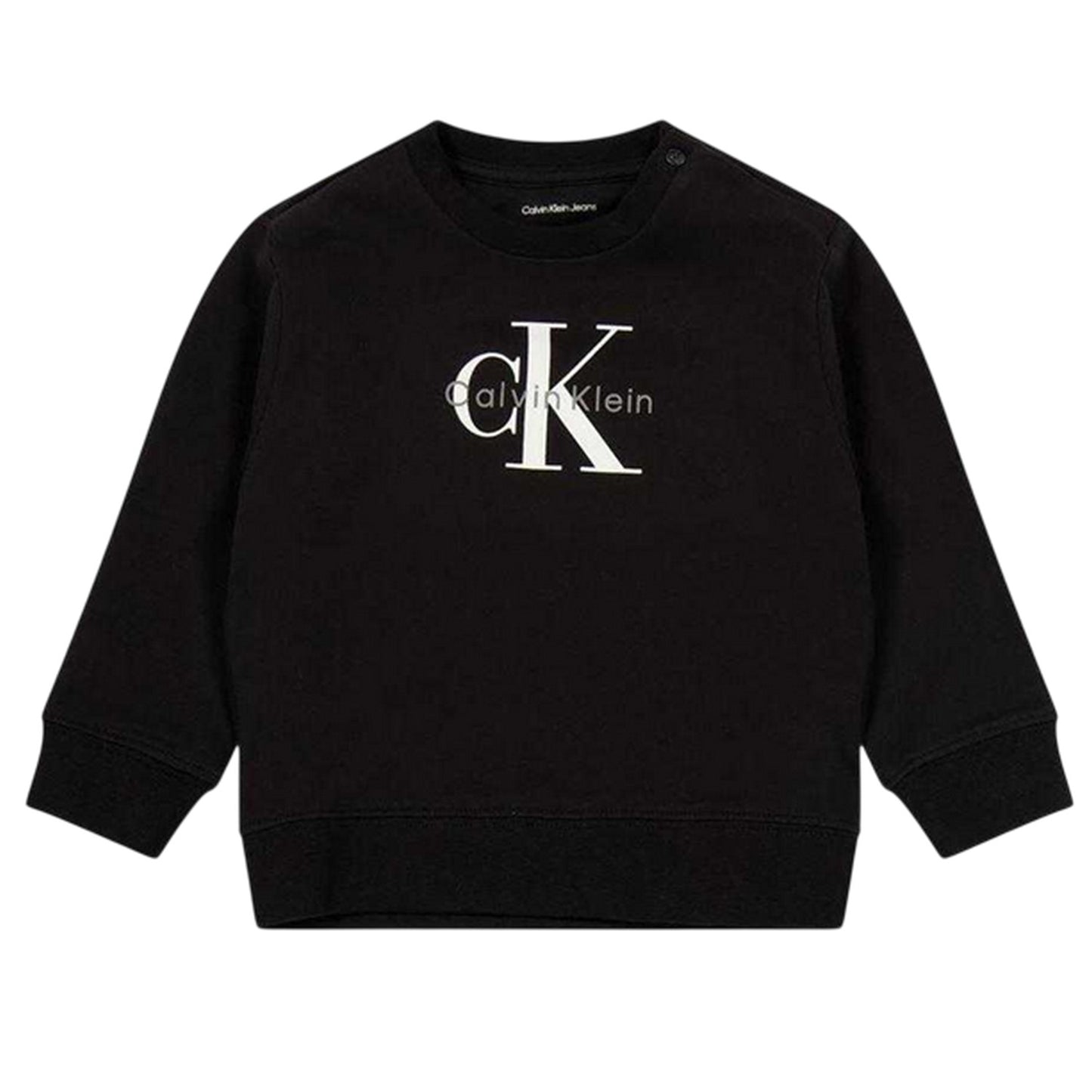 Black - Side - Calvin Klein Baby Monogram Sweatshirt & Jogging Bottoms Set
