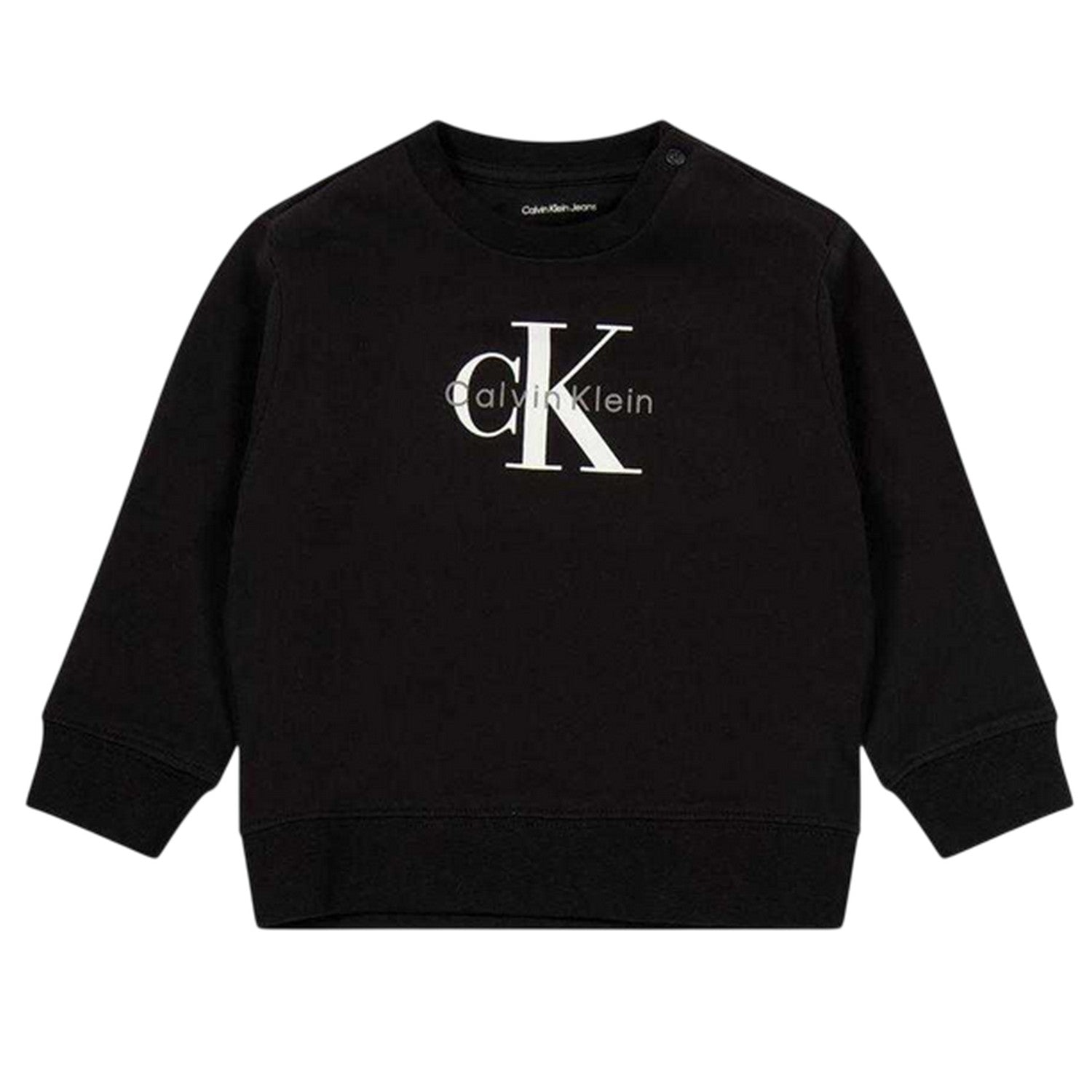 Black - Side - Calvin Klein Baby Monogram Sweatshirt & Jogging Bottoms Set