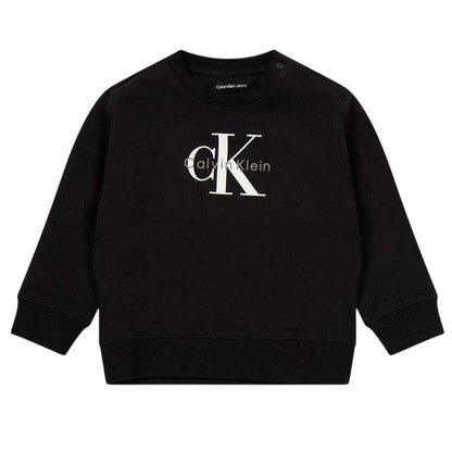 Black - Side - Calvin Klein Baby Monogram Sweatshirt & Jogging Bottoms Set