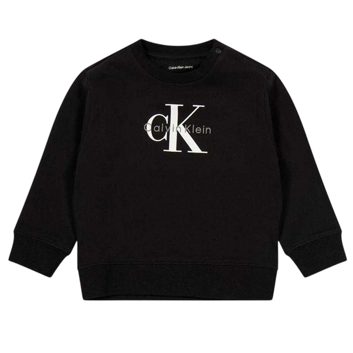 Black - Side - Calvin Klein Baby Monogram Sweatshirt & Jogging Bottoms Set