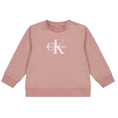 Rose - Side - Calvin Klein Baby Monogram Sweatshirt & Jogging Bottoms Set