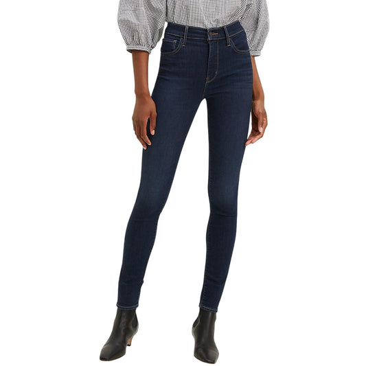 Deep Serenity - Front - Levis Womens-Ladies High Rise Skinny Jeans