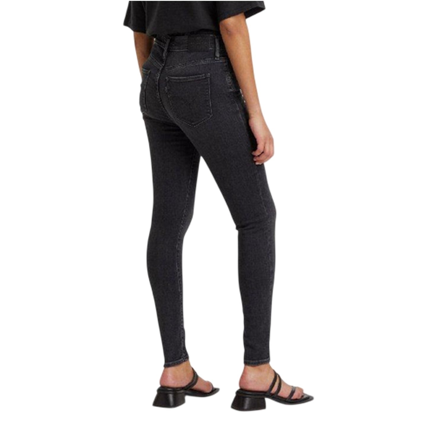 Black Mustang - Side - Levis Womens-Ladies High Rise Skinny Jeans