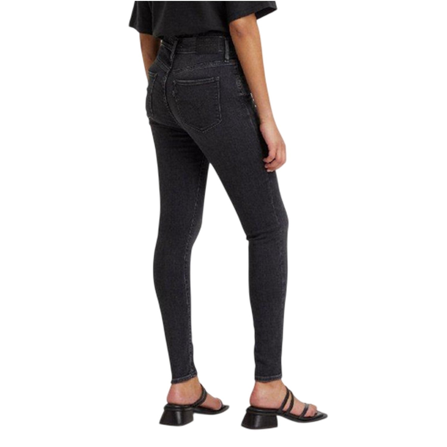 Black Mustang - Side - Levis Womens-Ladies High Rise Skinny Jeans