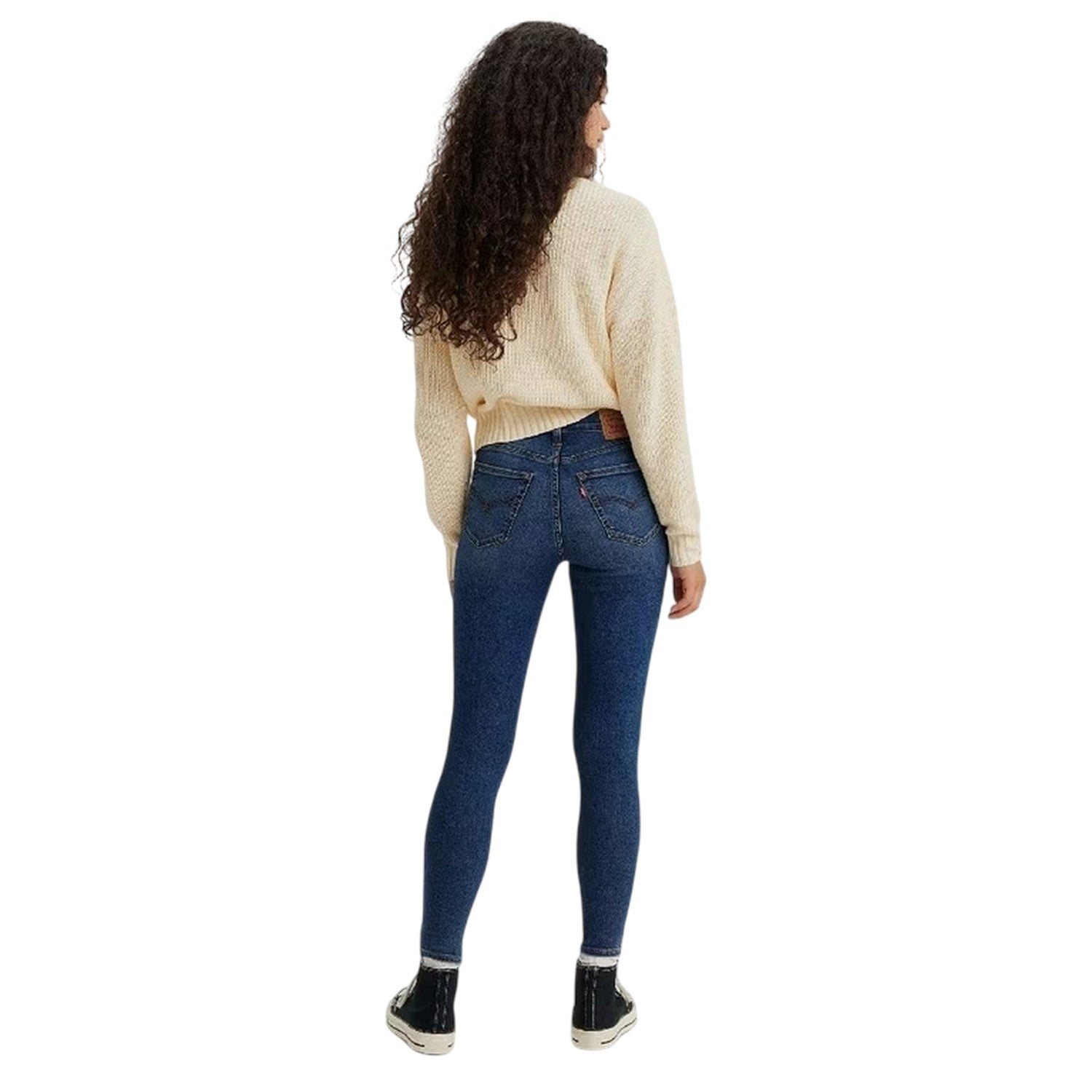 Chelsea Carbon - Back - Levis Womens-Ladies High Rise Skinny Jeans