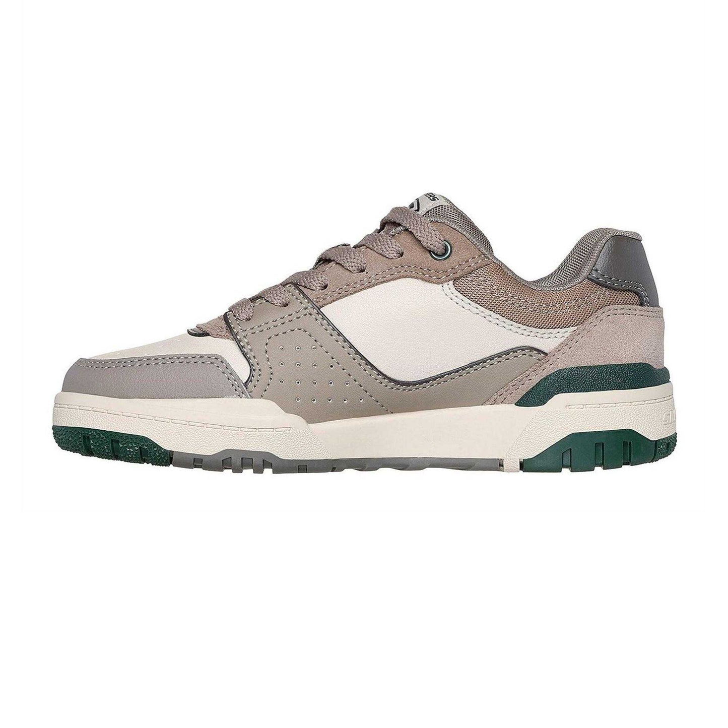 Taupe - Back - Skechers Childrens-Kids SKX-228 Suede Trainers