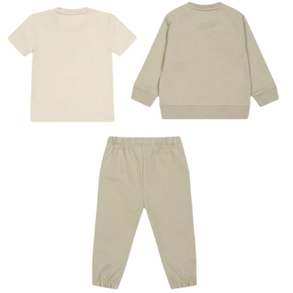 Beige - Back - Calvin Klein Baby Monogram Co-ord Set