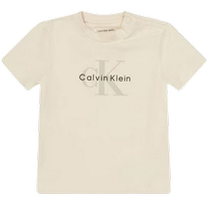 Beige - Side - Calvin Klein Baby Monogram Co-ord Set