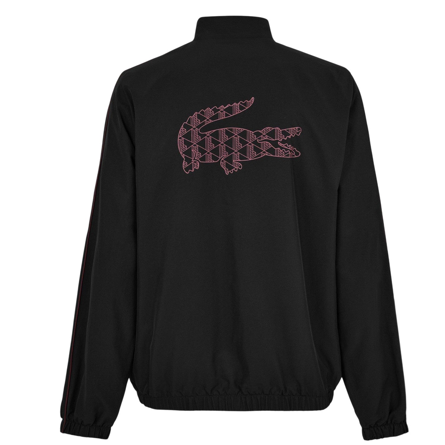 Black-Espresso - Side - Lacoste Mens Logo Funnel Neck Tracksuit