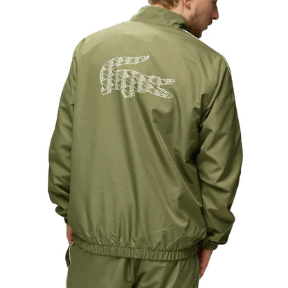 Khaki Green - Lifestyle - Lacoste Mens Logo Funnel Neck Tracksuit