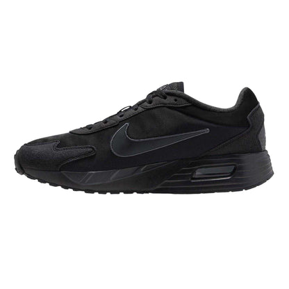Triple Black - Side - Nike Mens Air Max Solo Suede Panel Trainers