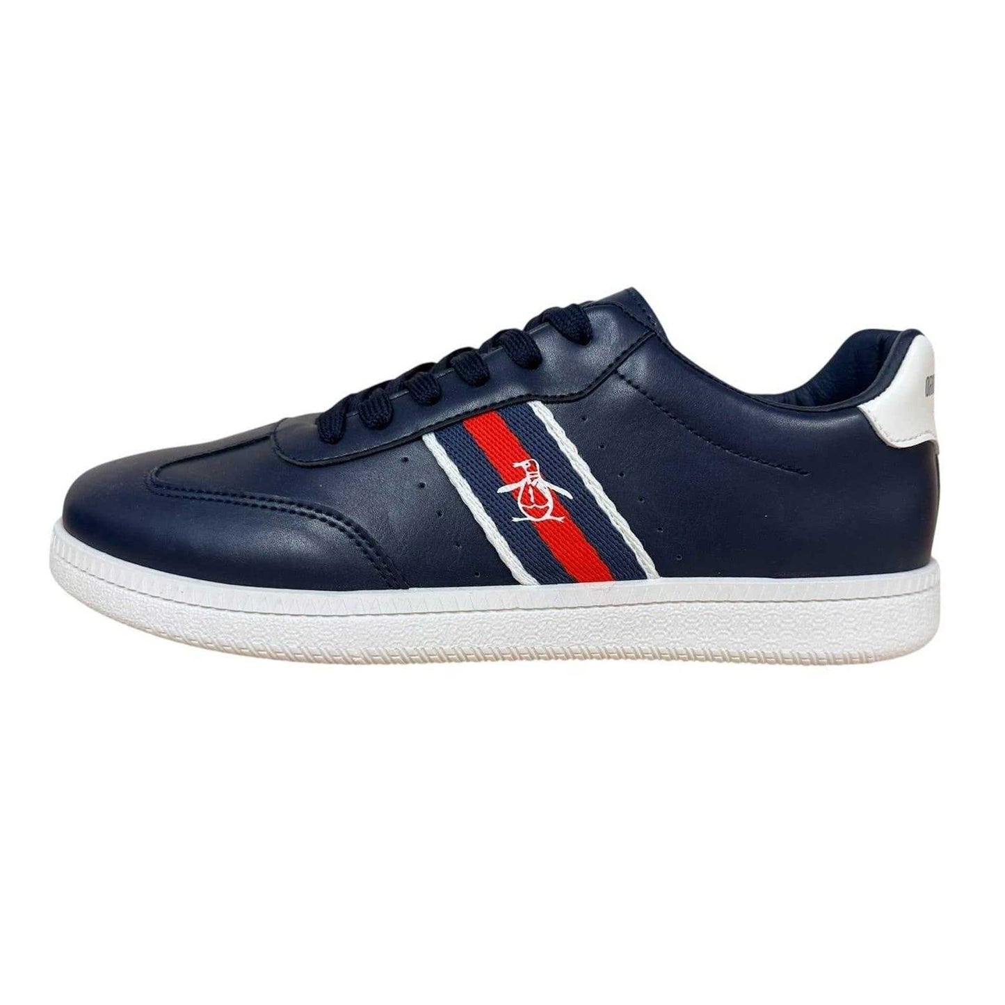Navy - Side - Original Penguin Mens Flat Trainers