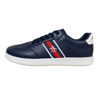 Navy - Side - Original Penguin Mens Flat Trainers