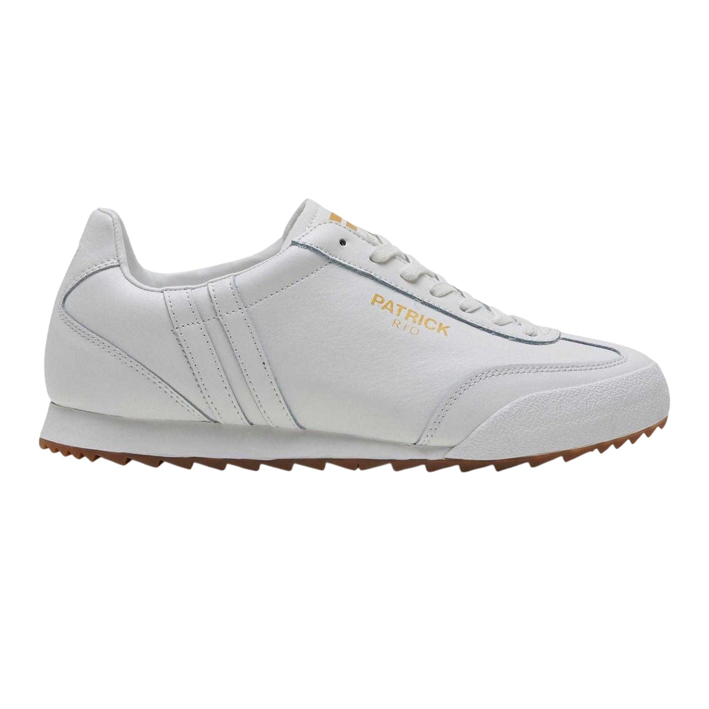 White - Front - Patrick Mens Rio Suede Trainers