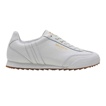 White - Front - Patrick Mens Rio Suede Trainers