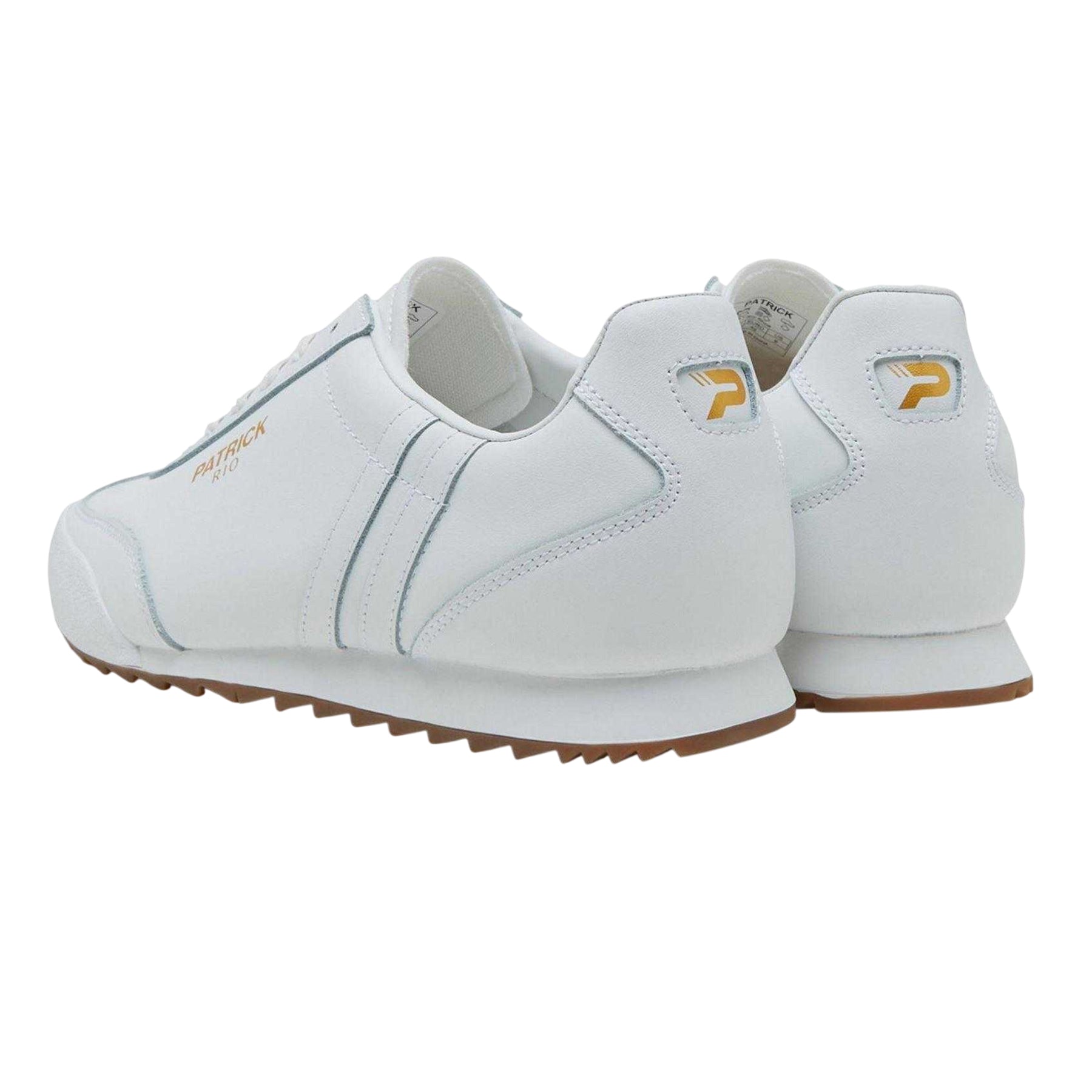 White - Back - Patrick Mens Rio Suede Trainers