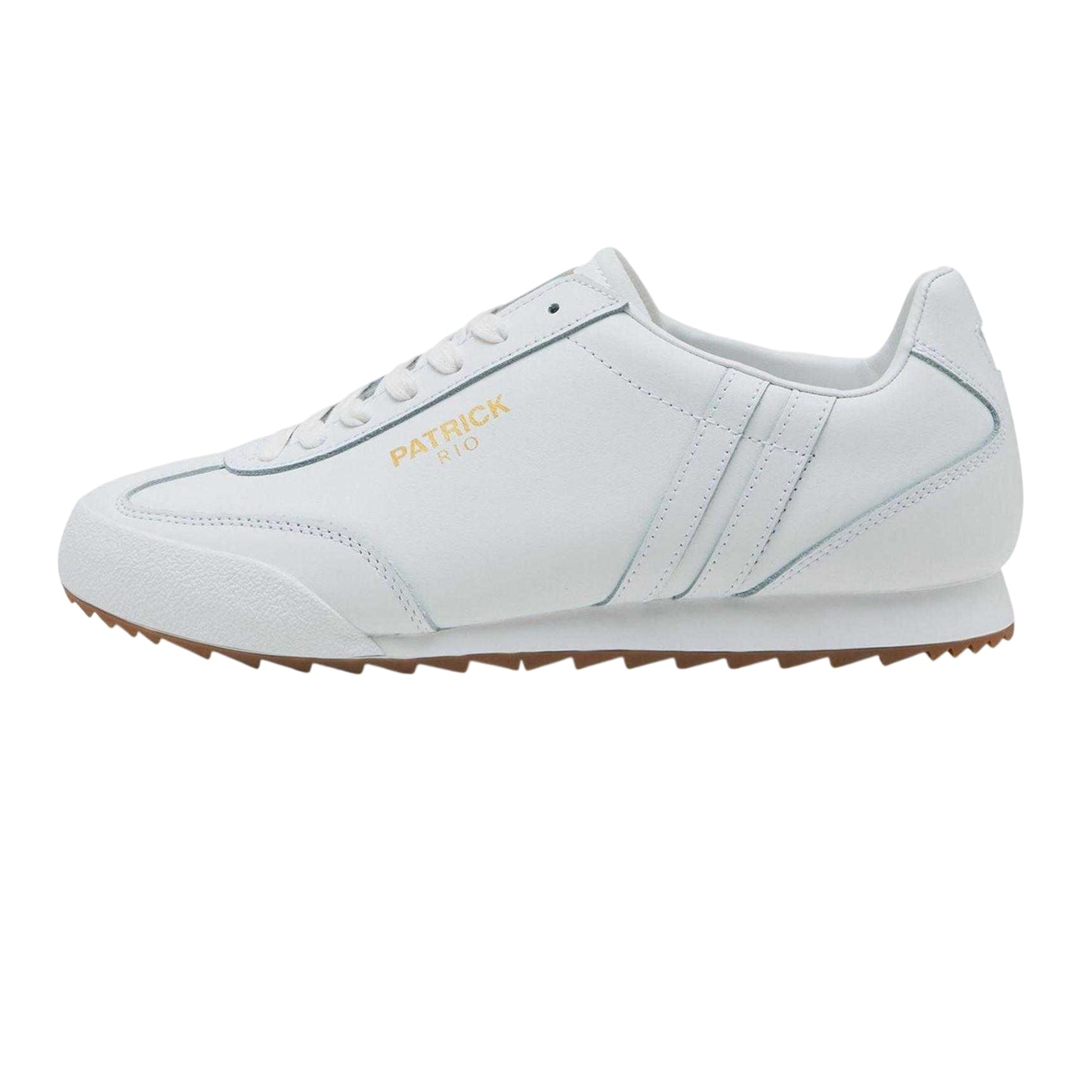 White - Side - Patrick Mens Rio Suede Trainers