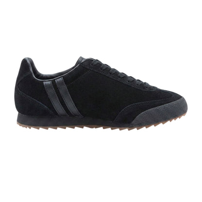 Black-Monochrome - Front - Patrick Mens Rio Suede Trainers