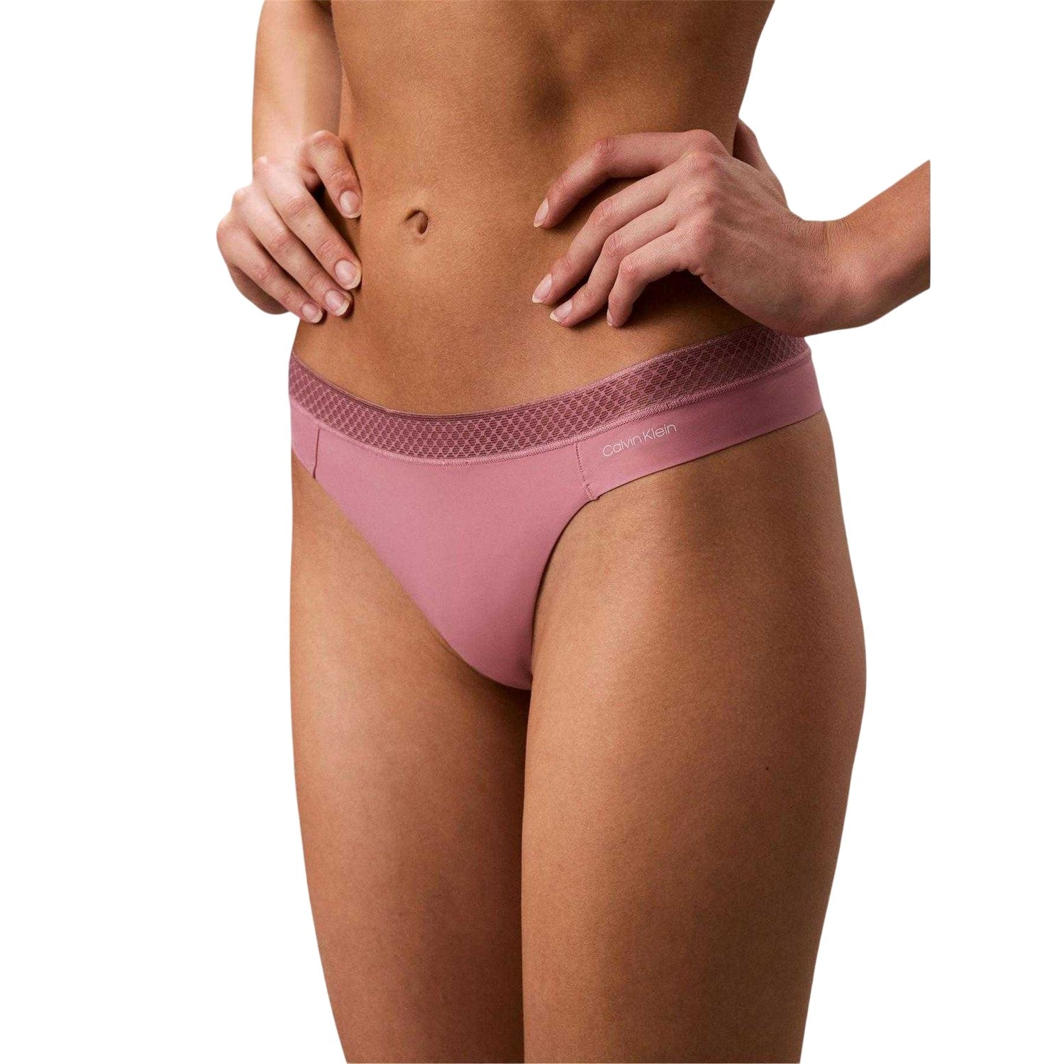 Pink - Side - Calvin Klein Womens-Ladies Comfort Thong