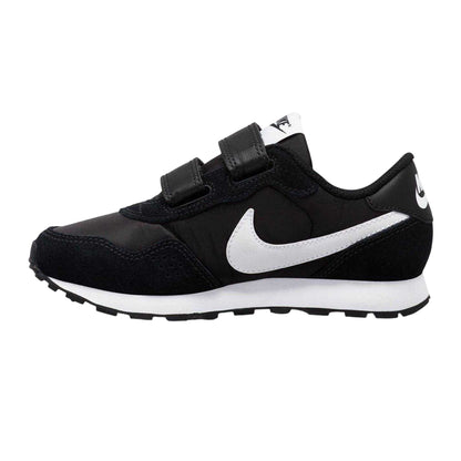 Black-White - Side - Nike Girls MD Valiant Suede Panel Trainers