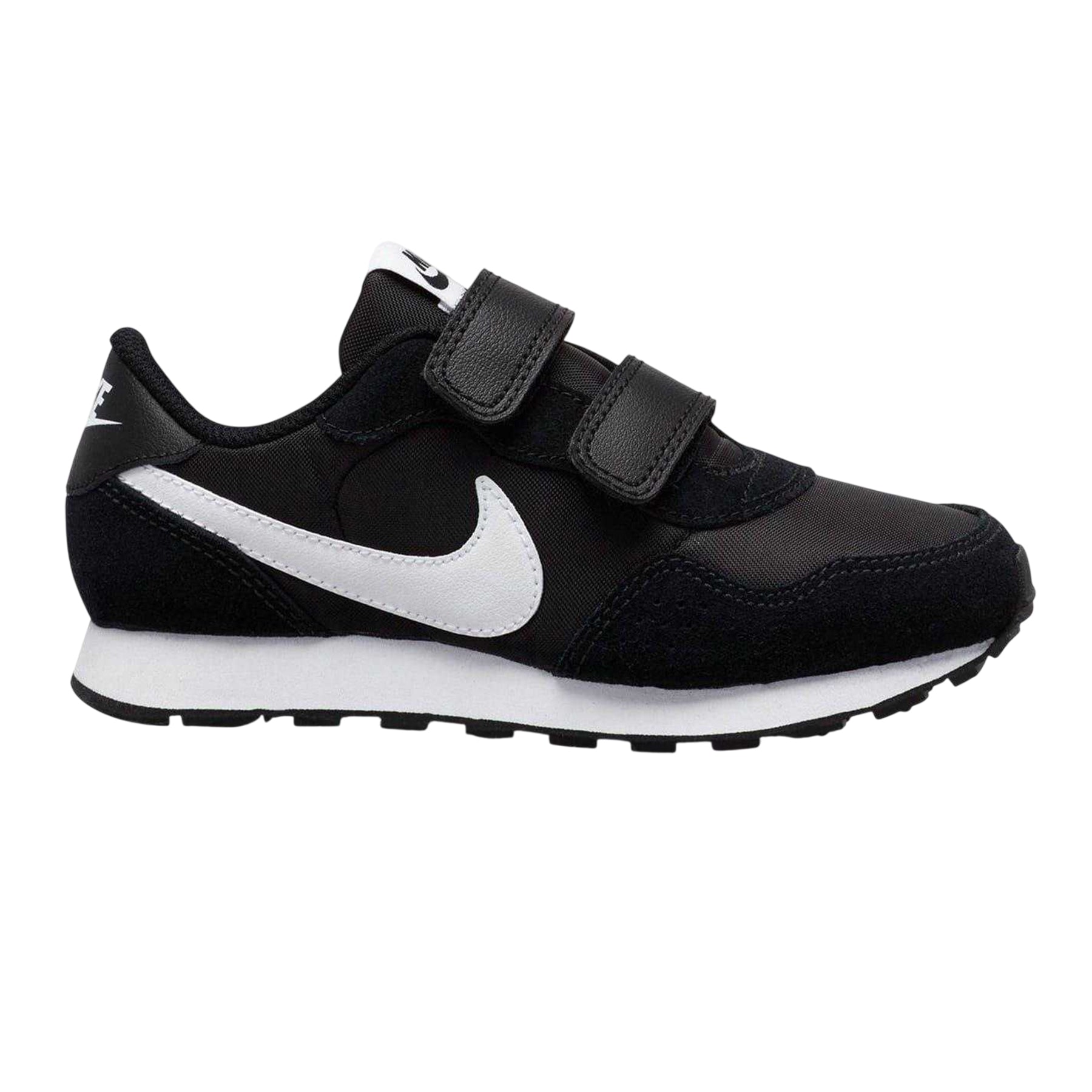 Black-White - Front - Nike Girls MD Valiant Suede Panel Trainers