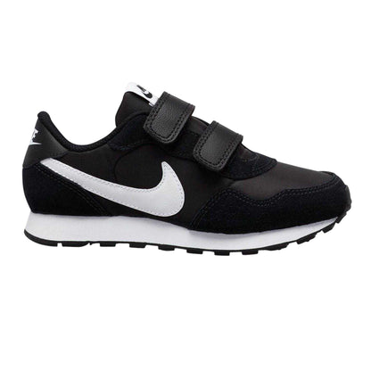 Black-White - Front - Nike Girls MD Valiant Suede Panel Trainers