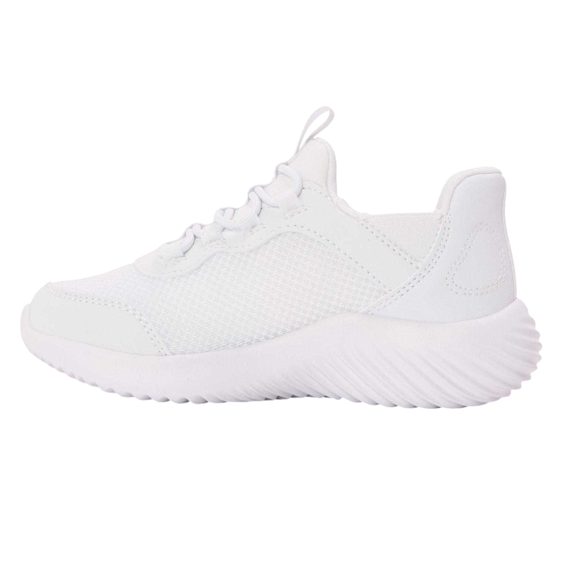 White - Back - Skechers Childrens-Kids Bounder Brisk Burst Mesh Slip-In Trainers