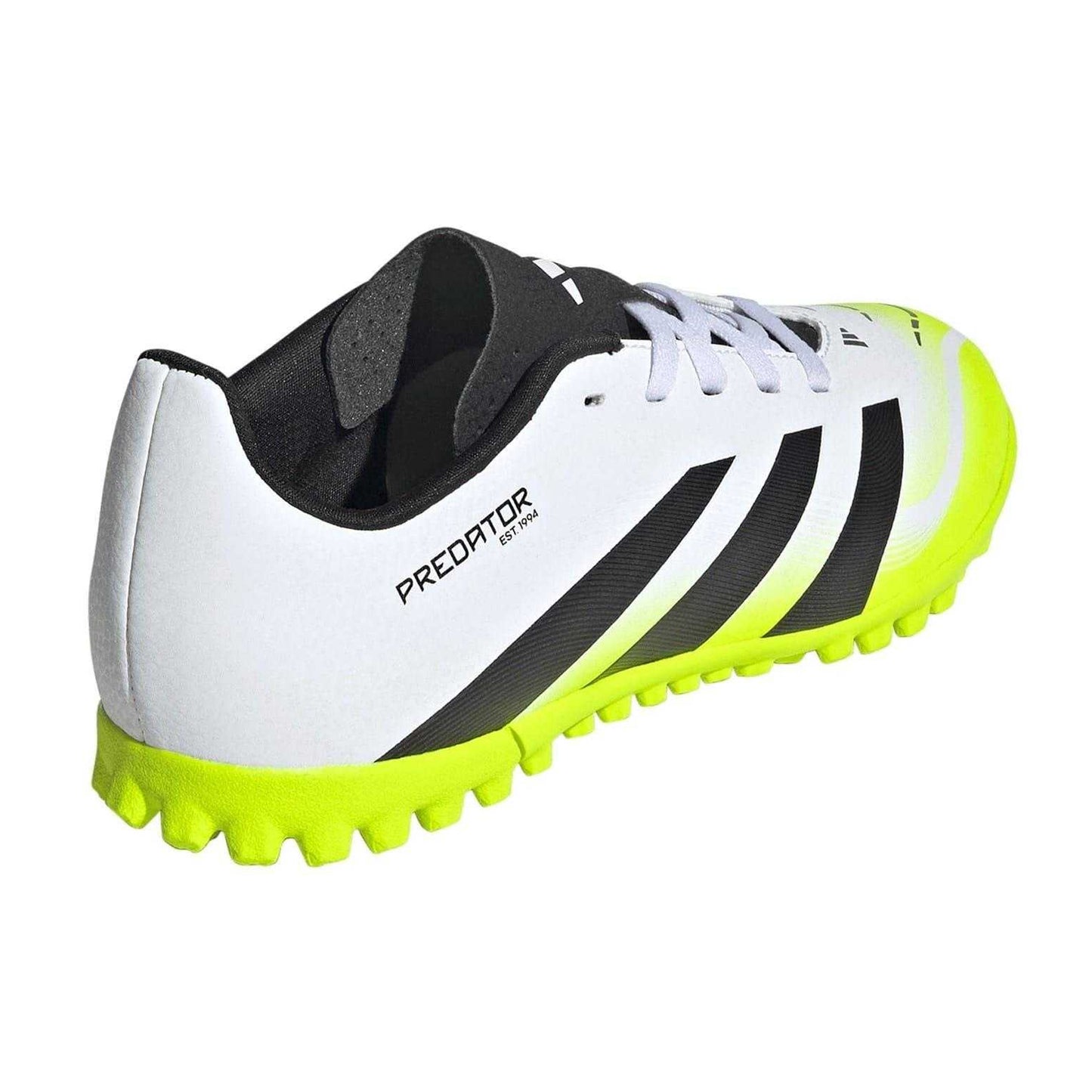 White-Lemon - Back - Adidas Childrens-Kids Predator Club Astro Turf Trainers