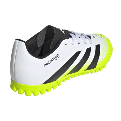White-Lemon - Back - Adidas Childrens-Kids Predator Club Astro Turf Trainers