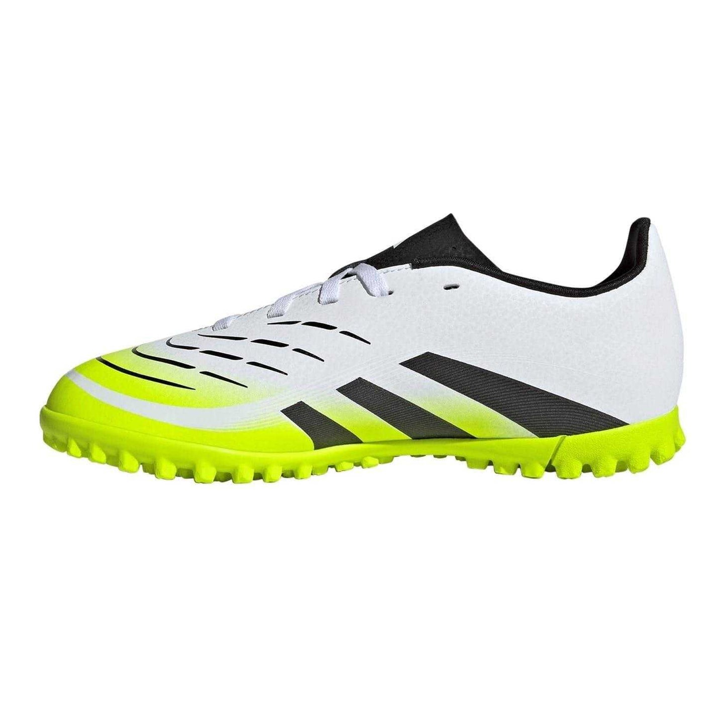 White-Lemon - Side - Adidas Childrens-Kids Predator Club Astro Turf Trainers