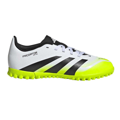 White-Lemon - Front - Adidas Childrens-Kids Predator Club Astro Turf Trainers