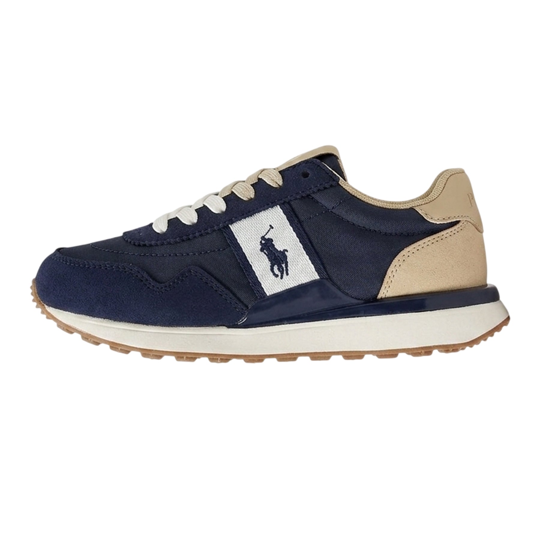 Navy-White - Back - Ralph Lauren Childrens-Kids Train 89 Trainers