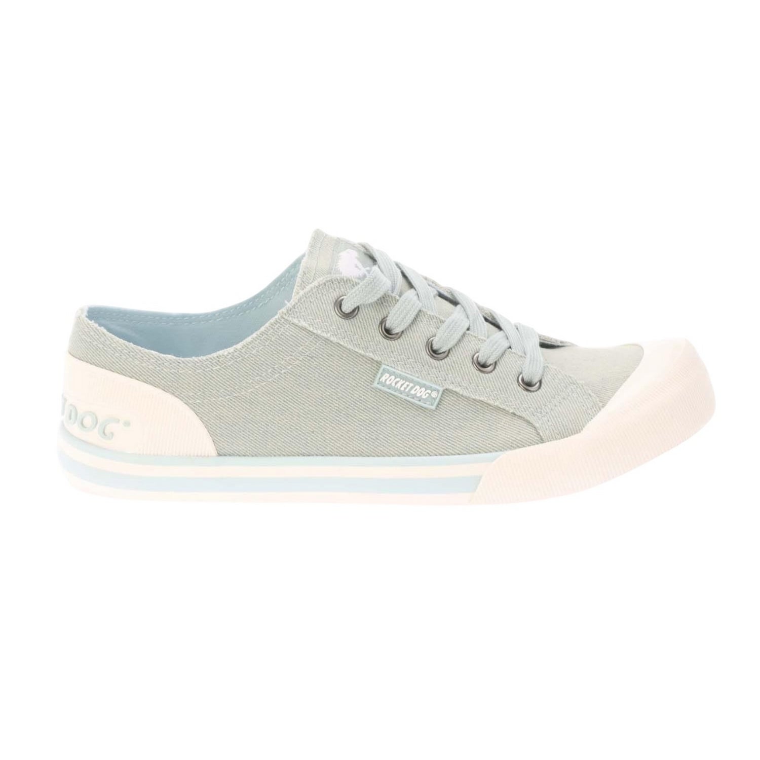 Light Blue - Side - Rocket Dog Womens-Ladies Jazzin Bondi Denim Trainers