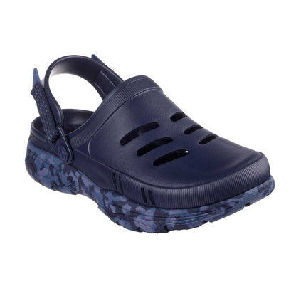 Navy - Pack Shot - Skechers Mens Creston Foam Plateau Heel Casual Clogs