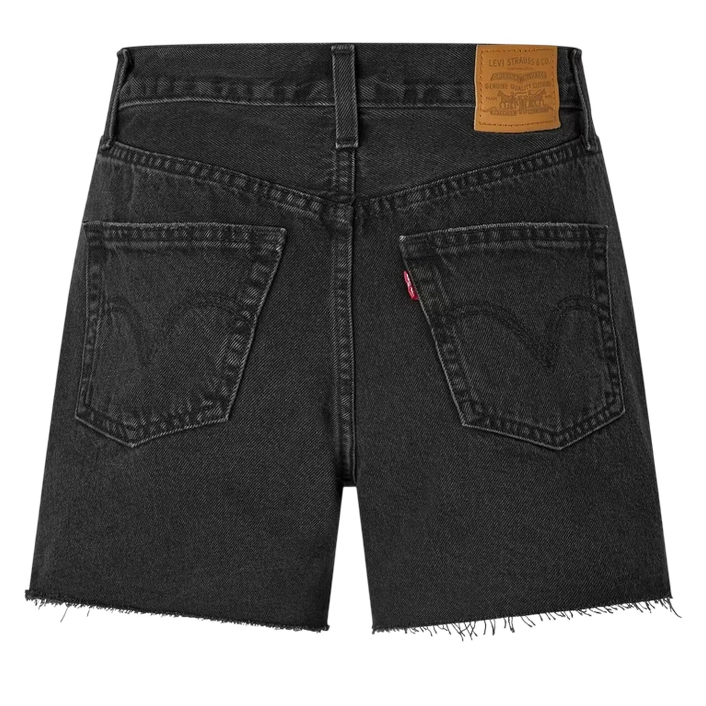 Shrink Up - Back - Levis Womens-Ladies Ribcage Denim Shorts